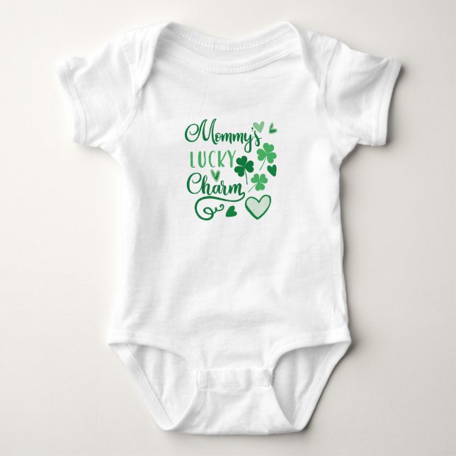 Mommys Lucky Charm Baby Strampler (Vorderseite)