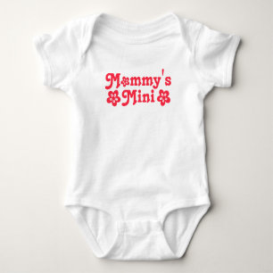 "Mommys Mini" Einfaches Süßes Blumen Rot Und Weiß Baby Strampler