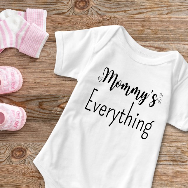 Mommy's Personalisierte Schwarz Text Custom Unisex Baby Strampler (Von Creator hochgeladen)