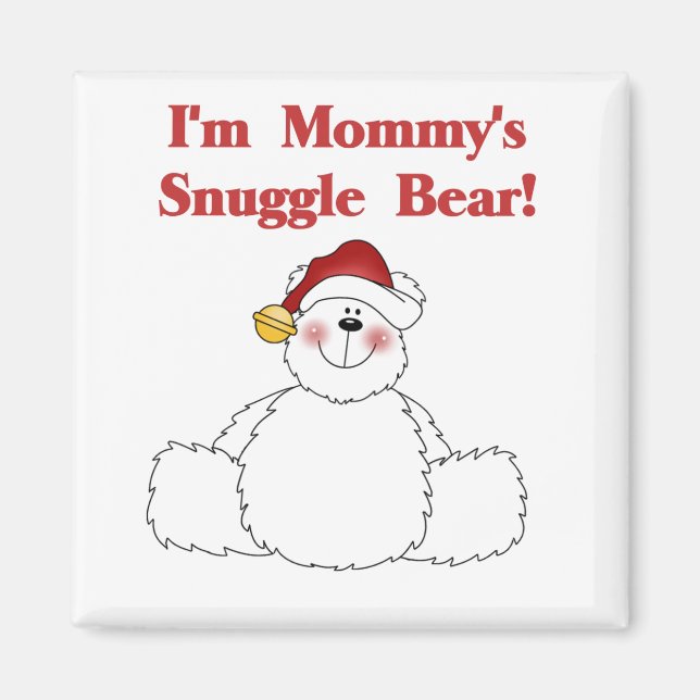 Mommy's Snuggle Bären T - Shirt und Geschenke Magnet (Vorne)