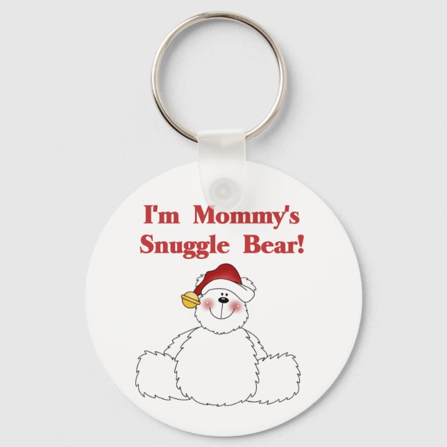 Mommy's Snuggle Bären T - Shirt und Geschenke Schlüsselanhänger (Vorderseite)