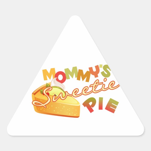 Mommy's Sweetie Pie Dreieckiger Aufkleber (Vorderseite)