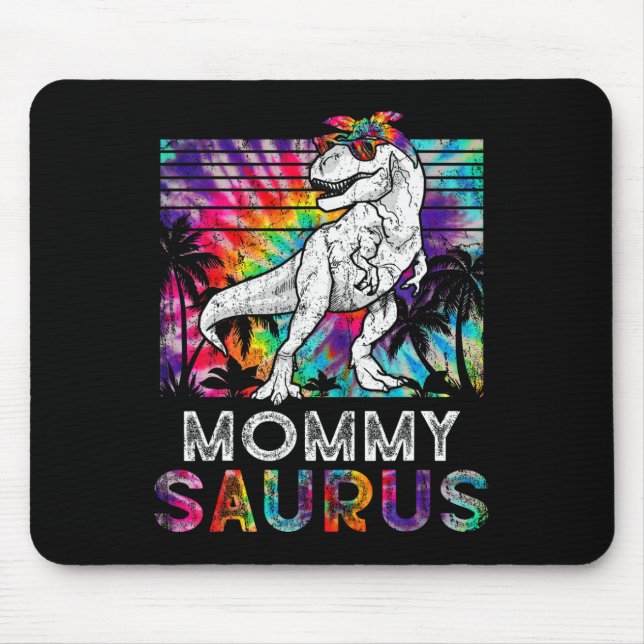 Mommysaurus Dinosaur Mutter Saurus Familie passend Mousepad (Vorne)