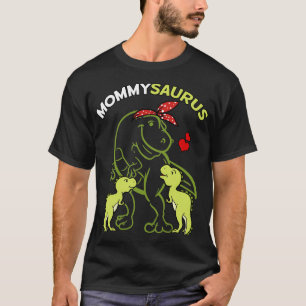 Mommysaurus Mommy 2 Kinder Dinosaurier Mama Mutter T-Shirt