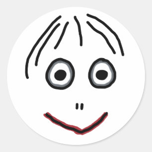 Momo Runder Aufkleber
