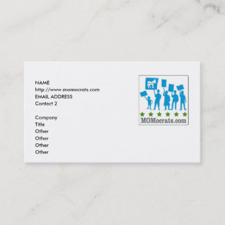 MOMocrats Kartenschablone Visitenkarte