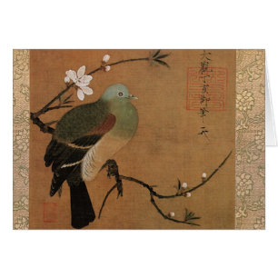 Momohatozu chinesischer Kunstvogel auf Zweig