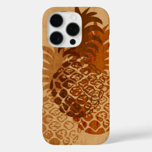 Momona Ananas Hawaiian Tropical Faux Holz  iPhone 16 Pro Hülle