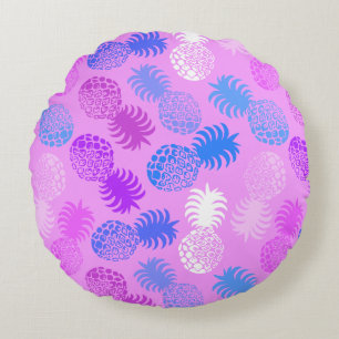 Momona Hawaiian Tropical Ananas Reversible Rundes Kissen