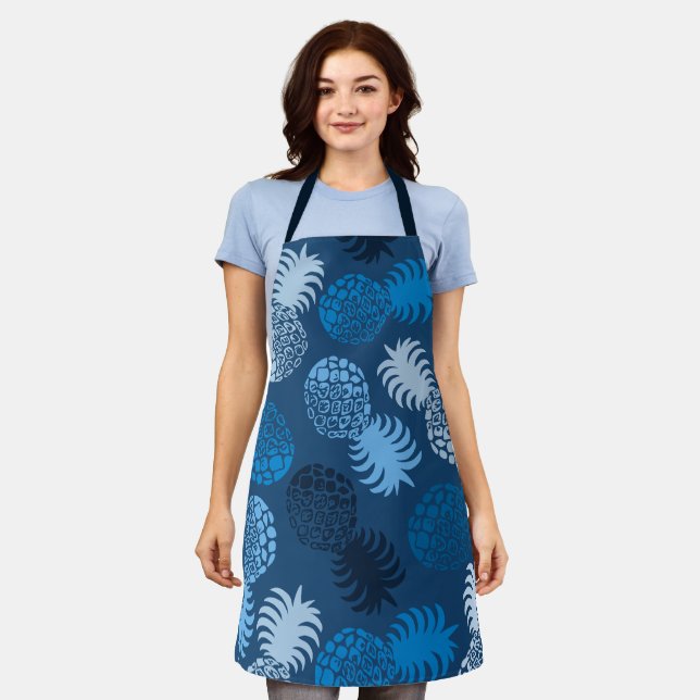 Momona Hawaiian Tropical Pineapine - Blues Schürze (Getragen)