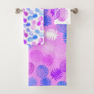 Momona Hawaiian Tropical Pineapple Koordinaten Badhandtuch Set