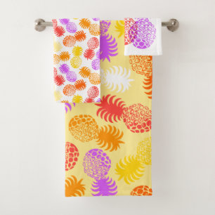 Momona Hawaiian Tropical Pineapple Koordinaten Badhandtuch Set