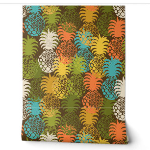 Momona Hawaiian Tropical Pineapple Toss - Braun Tapete