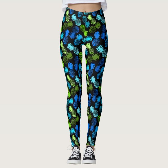 Momona Hawaiian Tropical Pineapse Leggings (Vorderseite)