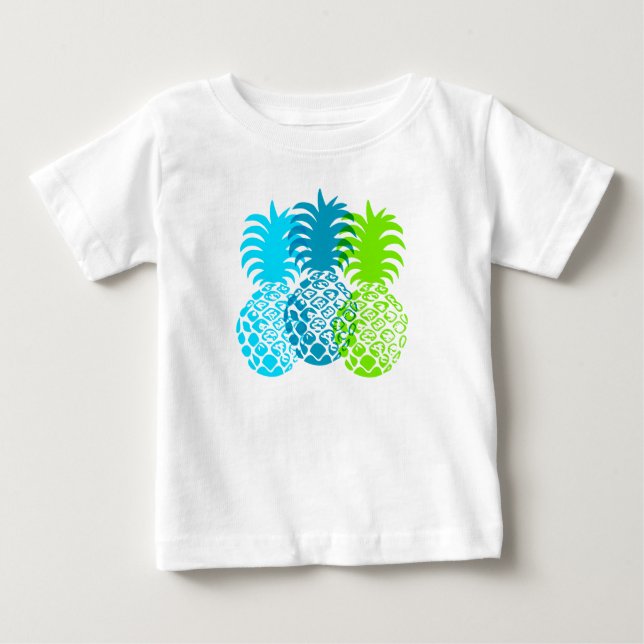Momona Pineaple Hawaiian Tropical Baby T-shirt (Vorderseite)
