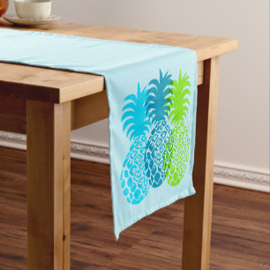 Momona Pineaple Hawaiian Tropical Kurzer Tischläufer