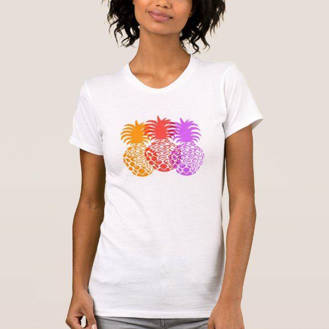Momona Pineaple Hawaiian Tropical T-Shirt (Vorderseite)