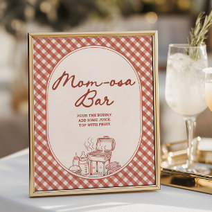 Momosa Bar Baby Q BBQ Paare Baby Shower Poster