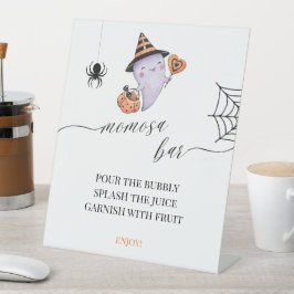 Momosa Bar Halloween Spooky Little Boo Babydusche Sockelschild