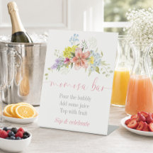 Momosa-Bar Pastell-Blumen-Baby-Party