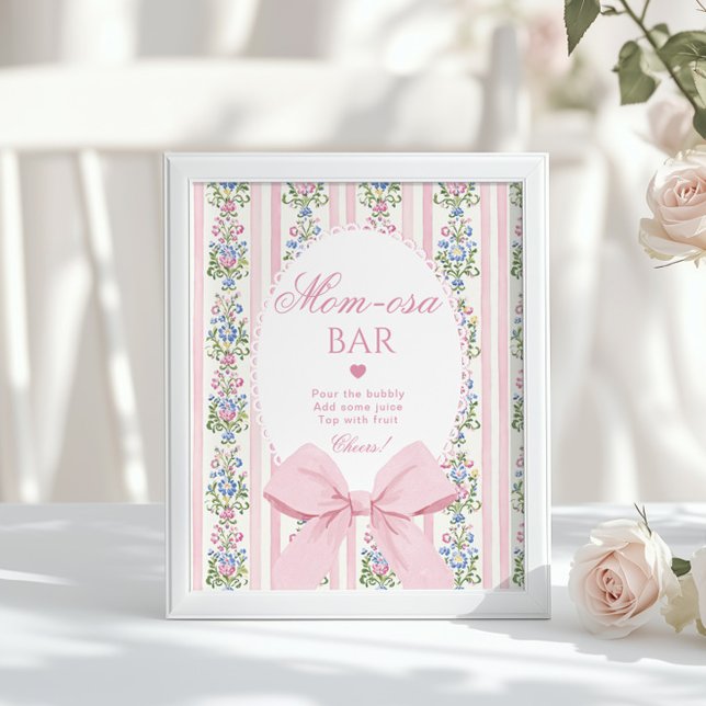 Momosa Bar Pink Bow Liebe Shack Baby Poster (Von Creator hochgeladen)