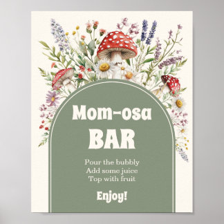Momosa Bar Schild Pilz-Baby-Party Poster