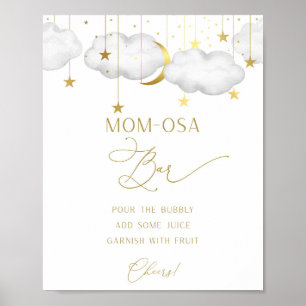 Momosa Bar Sign, Baby Dusche Drinks Bar Poster