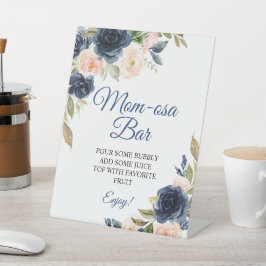 Momosa Bar Sign für Navy Blue & Blush Sockelschild