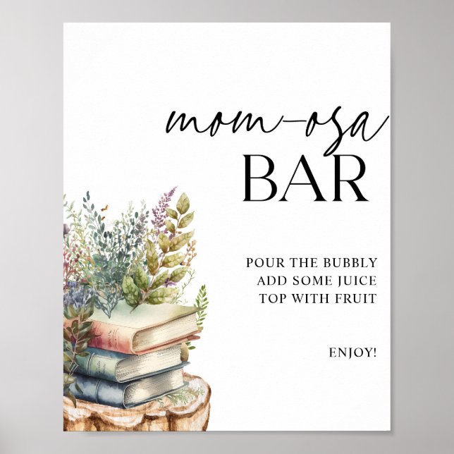 Momosa Bar Storybook Babydusche Poster (Vorne)