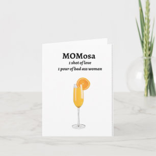Momosa Mother's Day Card, Drink Puns, Gift for Mom Karte