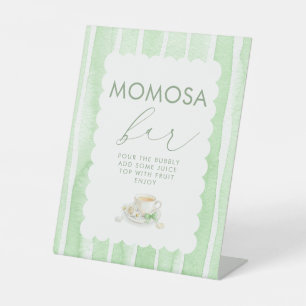 Momosa Teebar Grünes Babyshower-Tischschild Sockelschild