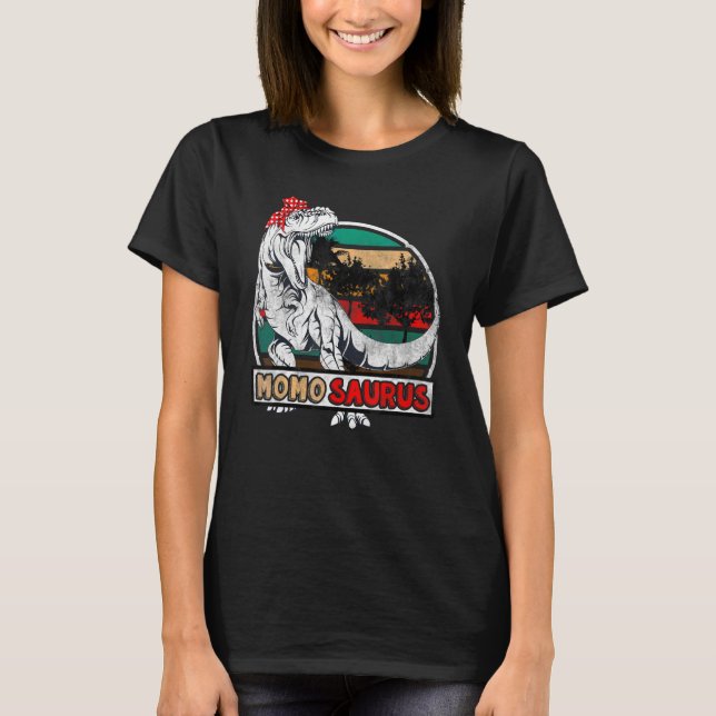 Momosaurus Rex Dinosaur Momo Saurus Familie Matchi T-Shirt (Vorderseite)