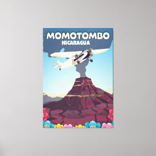 Momotombo Nicaragua Vulkan Reise Druck. Leinwanddruck