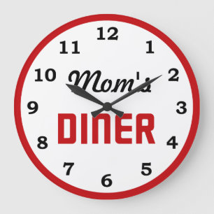 Moms Diner Große Wanduhr