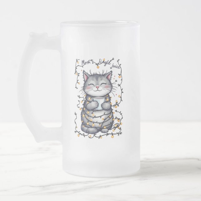 Mom's Jingle Juice  Mattglas Bierglas (Links)