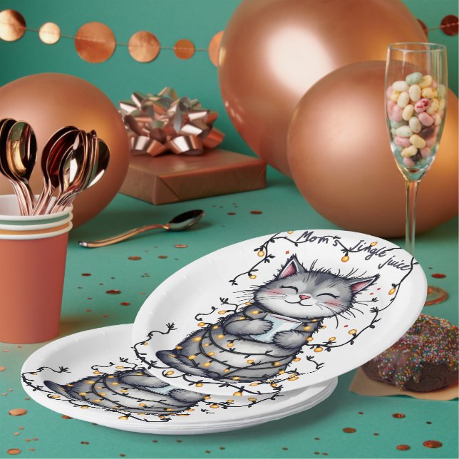 Mom's Jingle Juice  Pappteller (Multi)