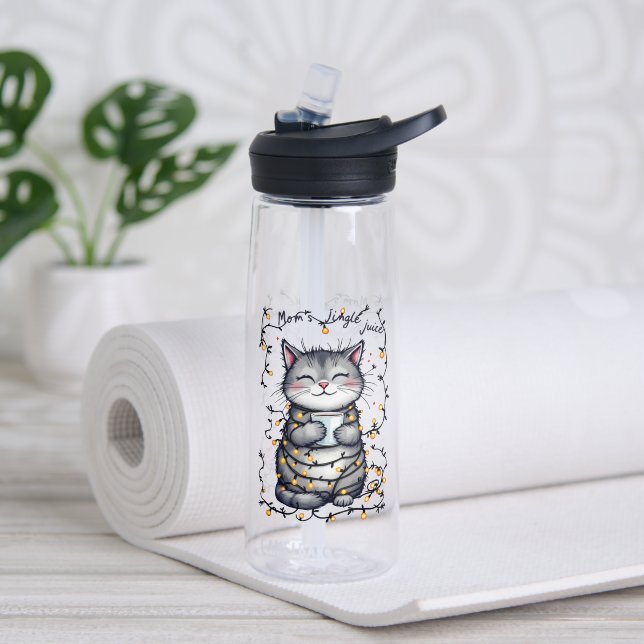 Mom's Jingle Juice  Trinkflasche (Yoga (gedreht))
