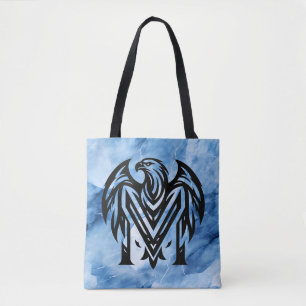 Moms mutiger Adler auf blauem Rauch großer Schulte Tasche