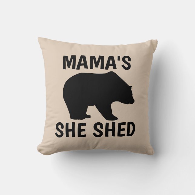 MOM'S SHED BEAR GRIZZLY JETTE Oreiller (Recto)