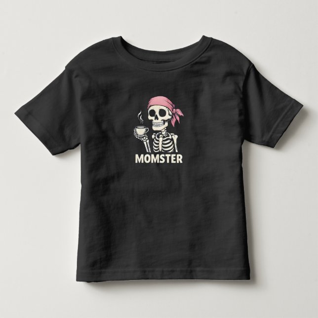 Momster - Coole Skeletton-Mama Kleinkind T-shirt (Vorderseite)