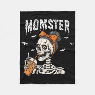 Momster Halloween Mama Herbst Sonnenkaffee Fleecedecke