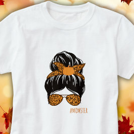 #MOMSTER Leopard Print Halloween T - Shirt
