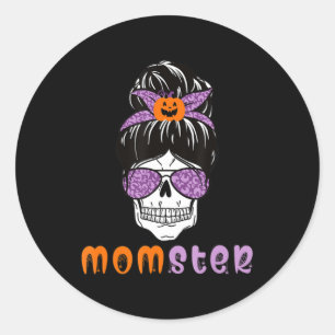 Momster Mama Monster Halloween Runder Aufkleber