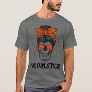 Momster Monster Messy Bun für Mama Halloween T-Shirt