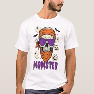 Momster-Schädel Lustige Halloween-Mutter T-Shirt