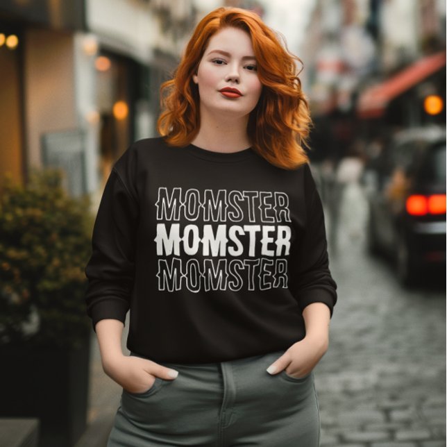 Momster-Sweatshirt, Halloween-Shirt, Spooky-Saison Sweatshirt (Momster sweatshirt, Halloween shirt, Autumn vibes, Fall vibes, Ghost mom shirt, Halloween mom gift)
