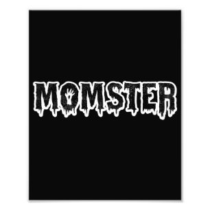 Momster T-Shirt Lustiges Halloween Kostüm für Mütt Fotodruck