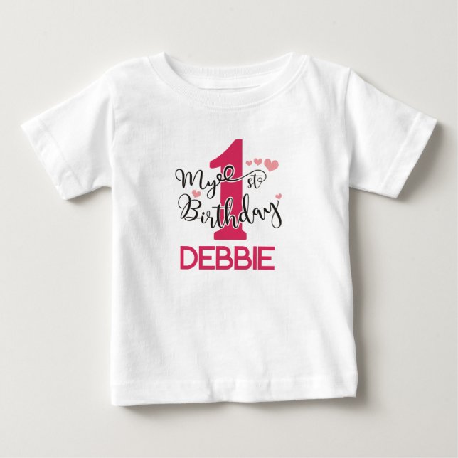 Mon 1er anniversaire - T-Shirt personnalisé pour f (Devant)