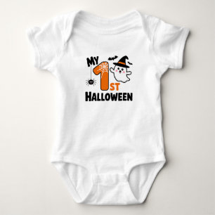 Mon 1er Halloween Body Bébé Fantôme Mignon