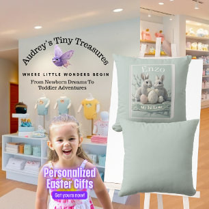 Mon 1er Pâques Bébé Coussin Personnalisé